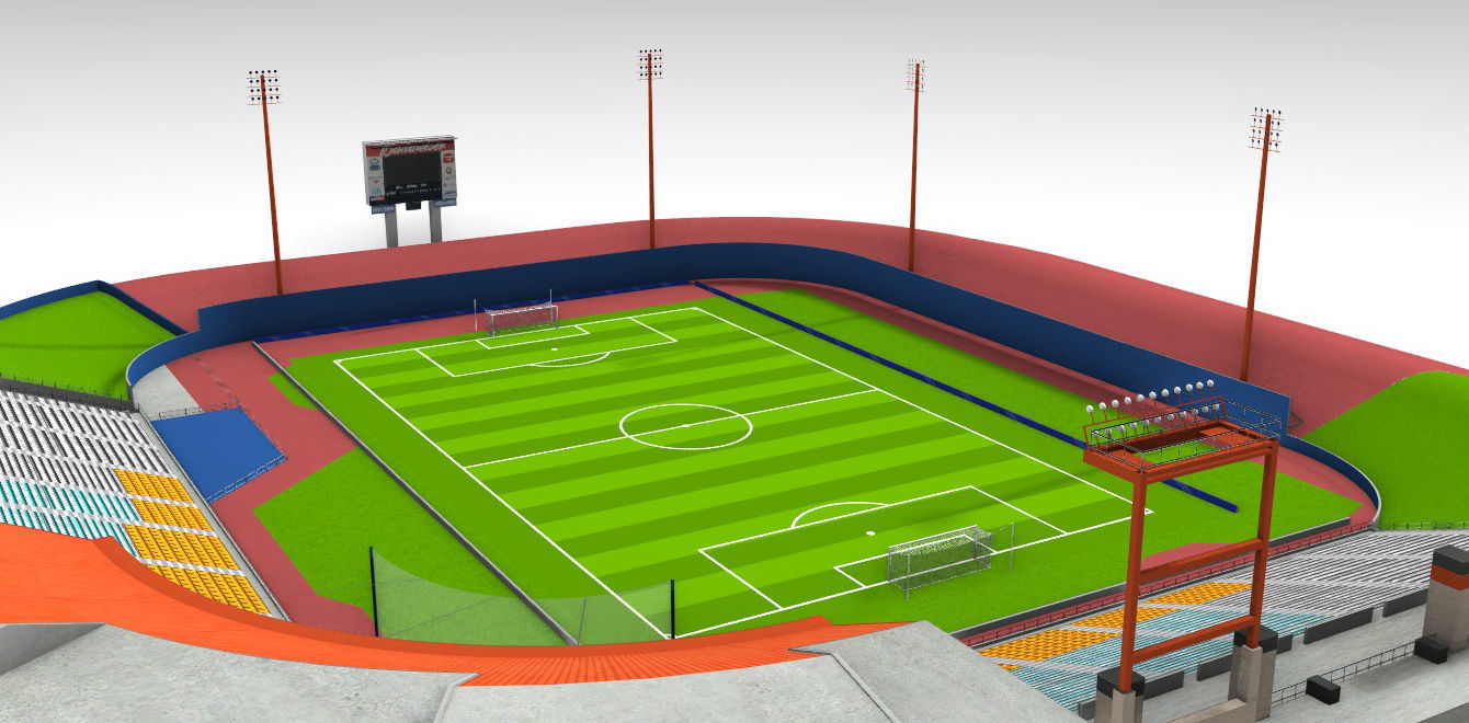 Cashman Field Stadium Low-poly 3D model_22