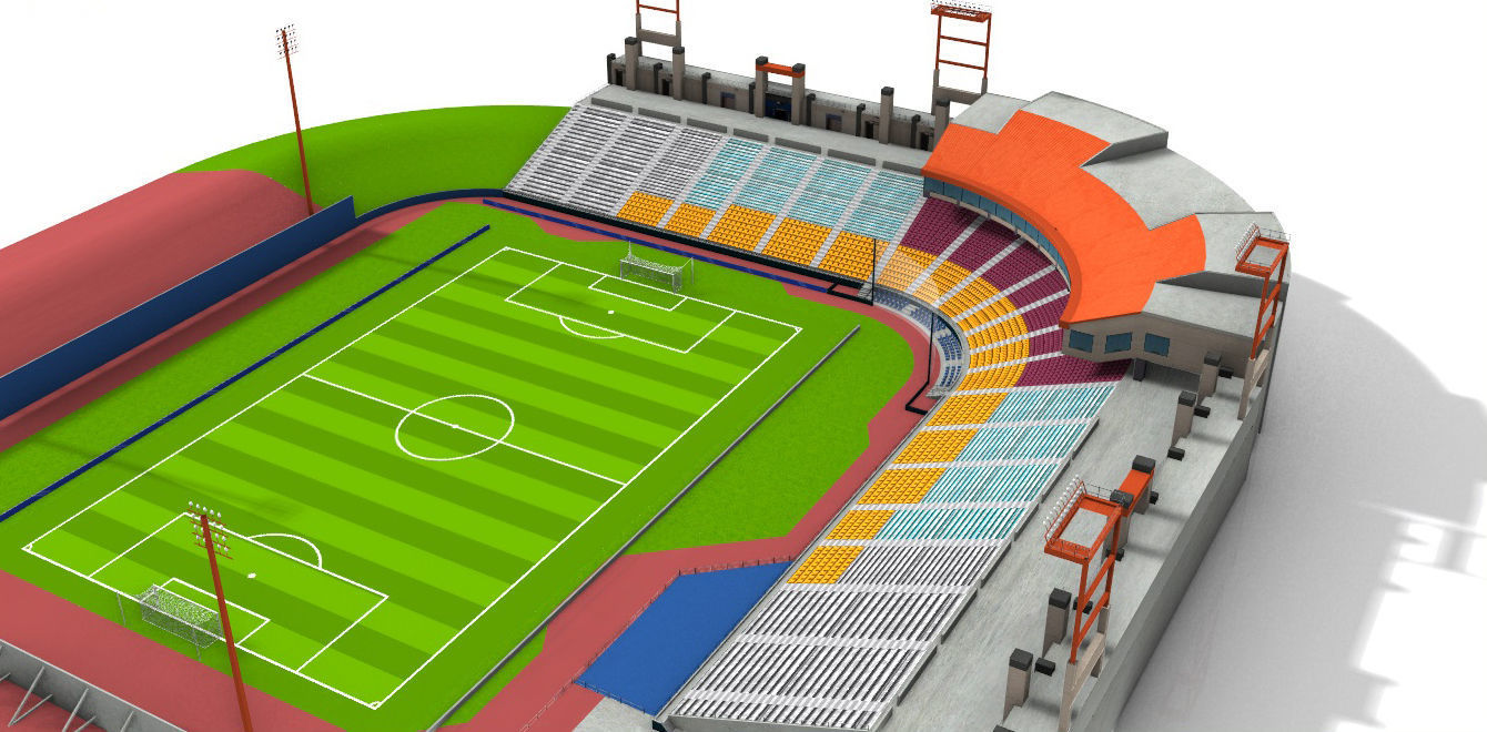 Cashman Field Stadium Low-poly 3D model_5