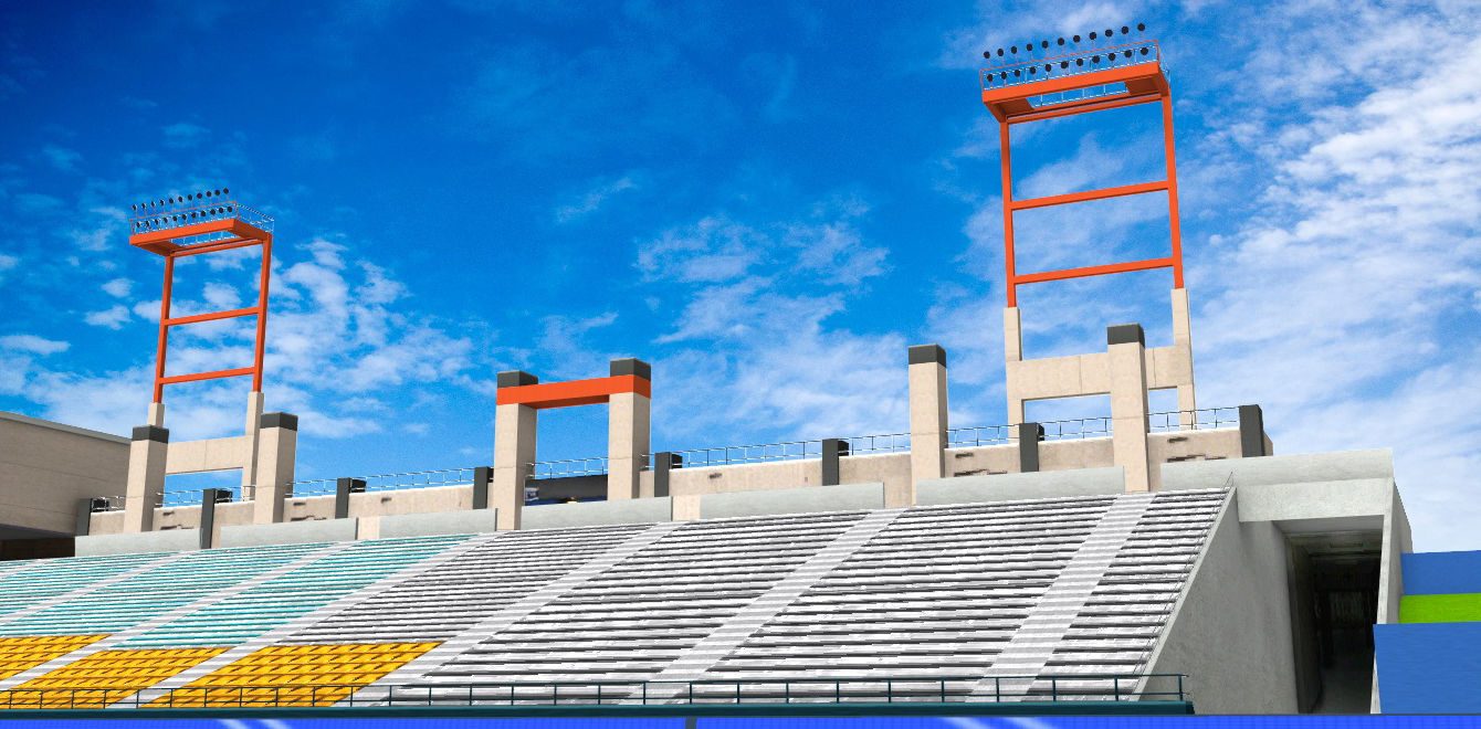 Cashman Field Stadium Low-poly 3D model_29