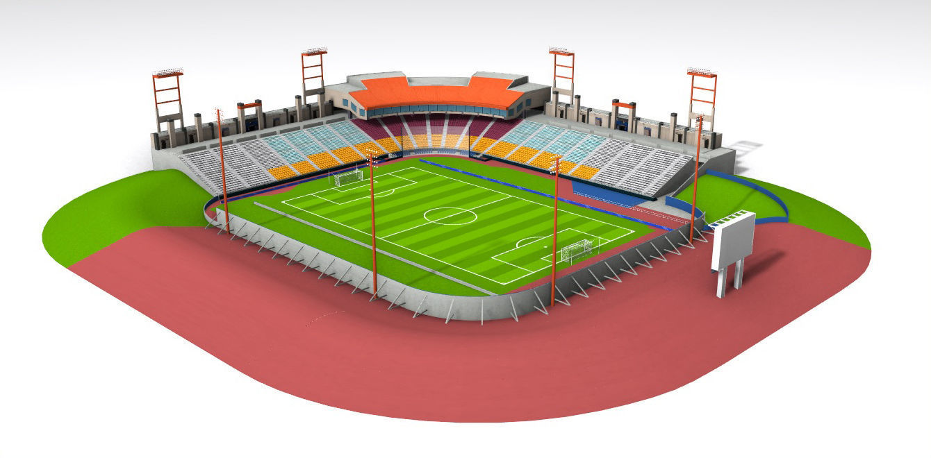 Cashman Field Stadium Low-poly 3D model_3