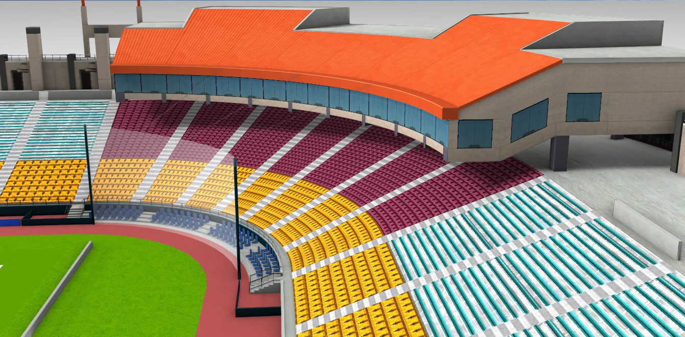 Cashman Field Stadium Low-poly 3D model_13