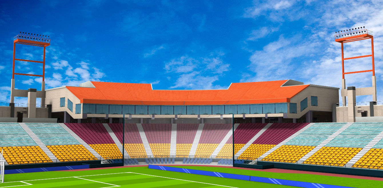 Cashman Field Stadium Low-poly 3D model_8