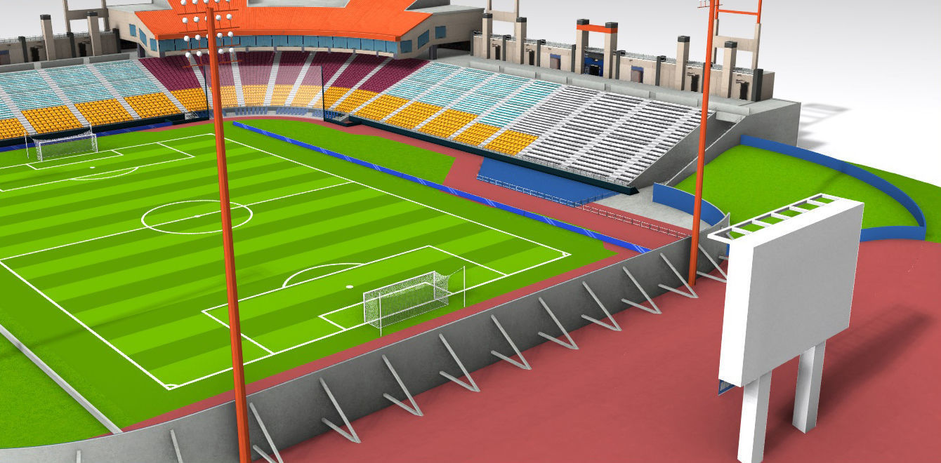 Cashman Field Stadium Low-poly 3D model_27