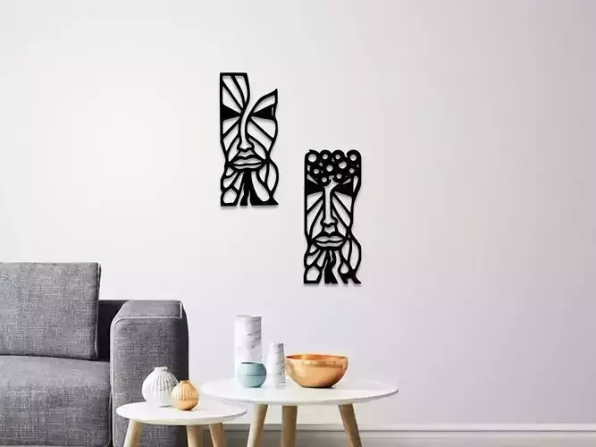 COUPLE MASK WALL DECORATION