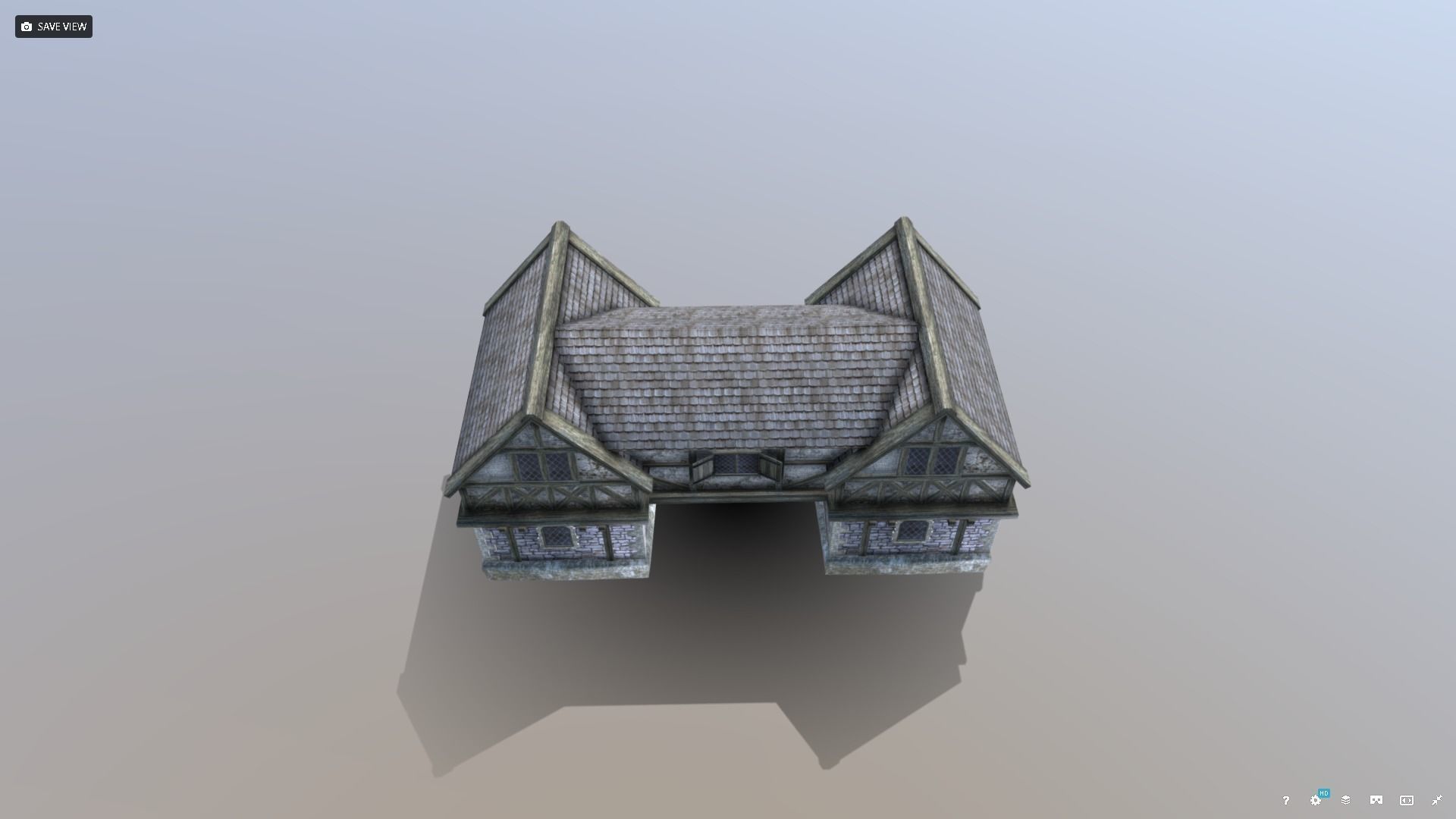 Medieval Tudor House 03 Low-poly 3D model_9