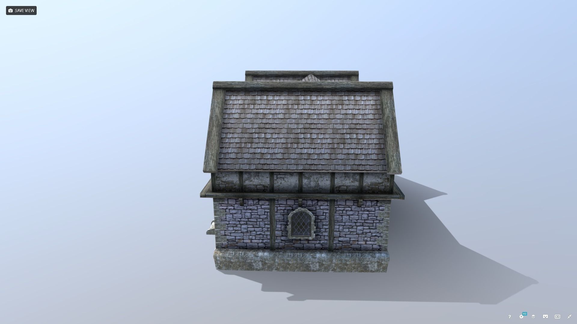 Medieval Tudor House 03 Low-poly 3D model_11