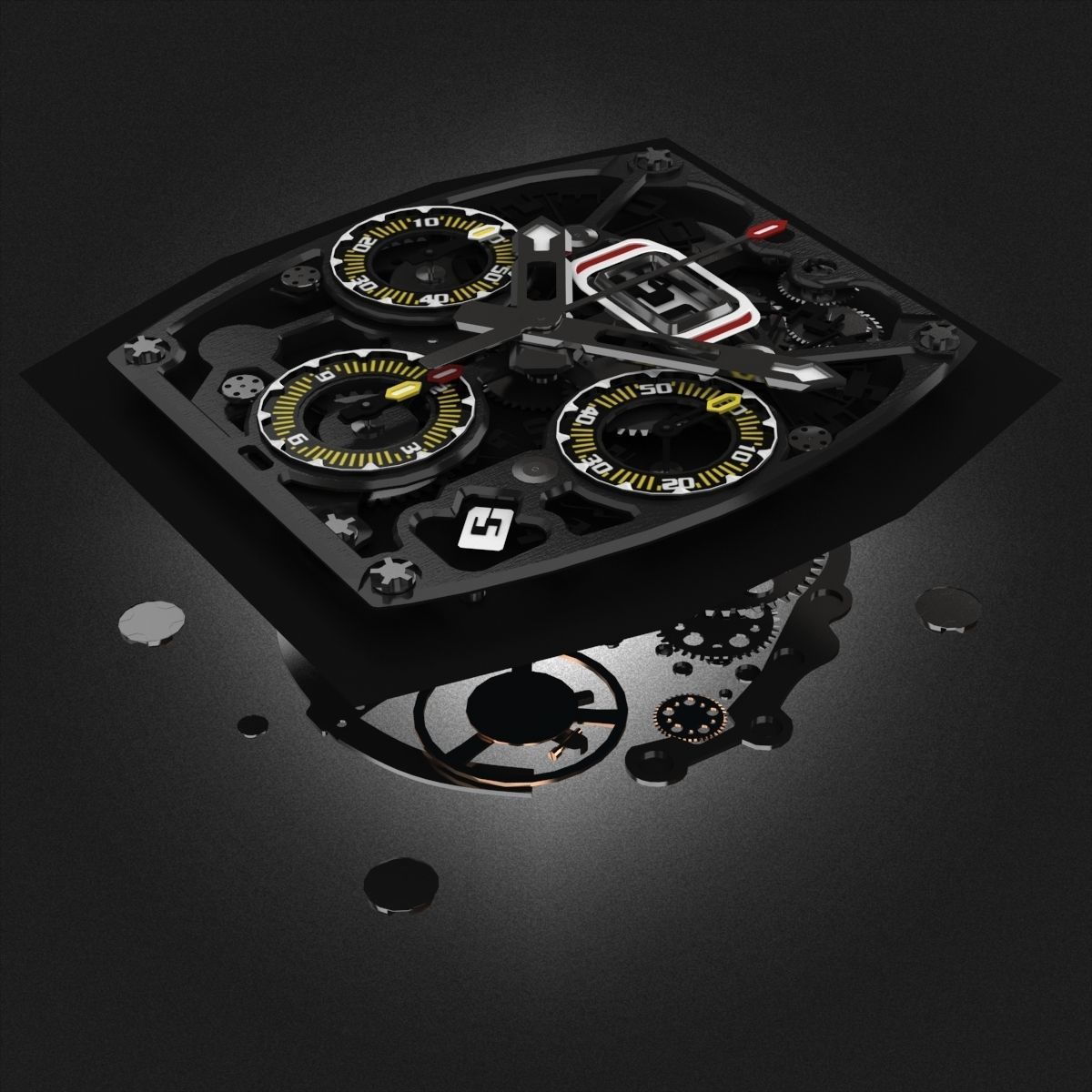 Richard Mille RM 11-03 watch 3D model_6