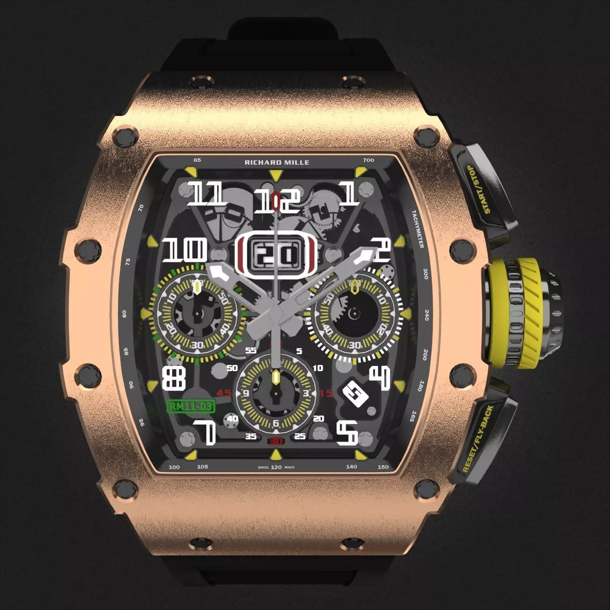 Richard Mille RM 11-03 watch 3D model_0