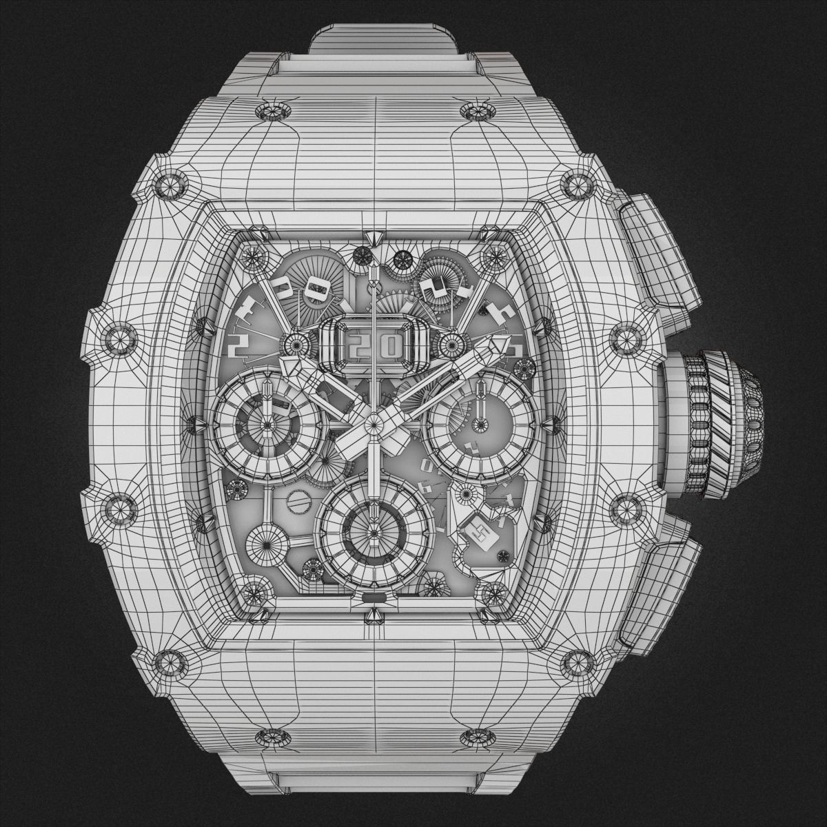 Richard Mille RM 11-03 watch 3D model_9
