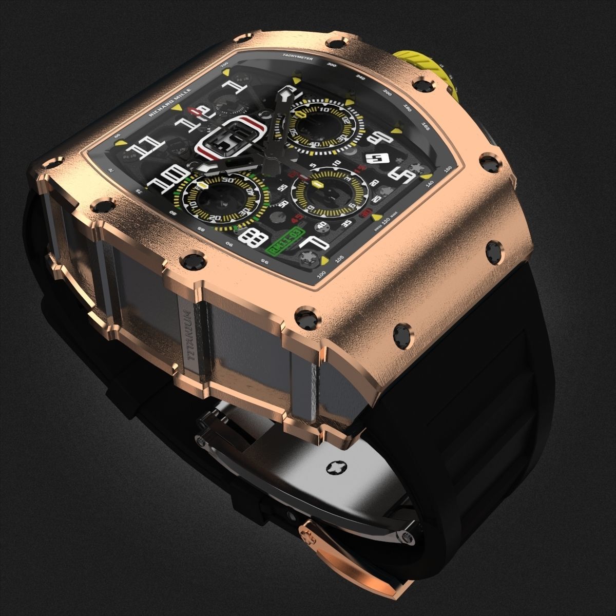 Richard Mille RM 11-03 watch 3D model_1