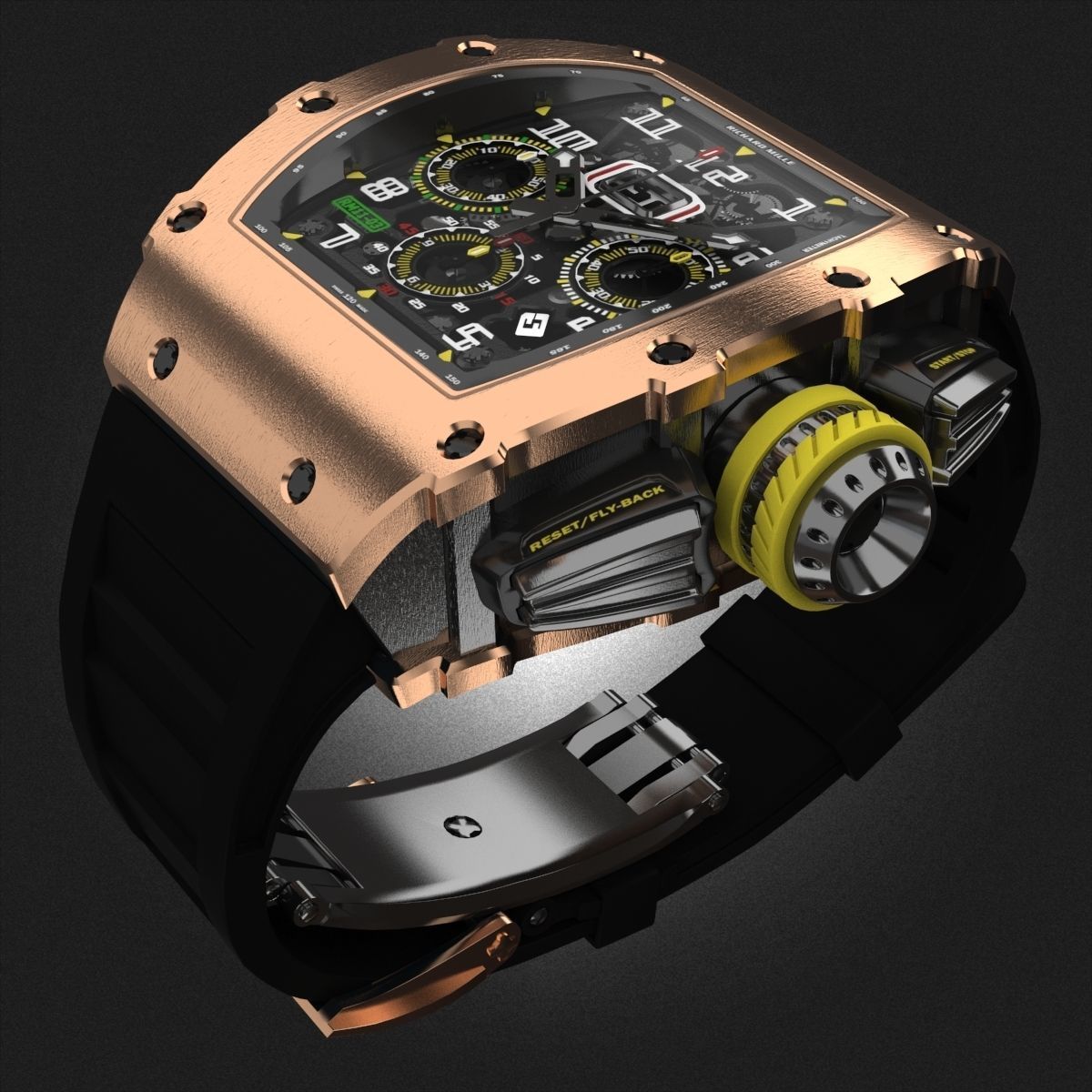 Richard Mille RM 11-03 watch 3D model_2