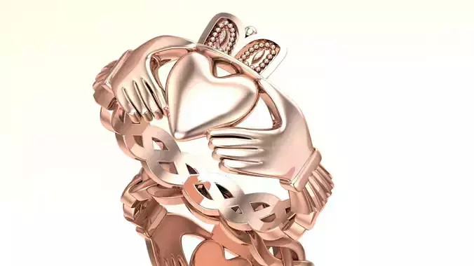 rings rose gold claddagh ring