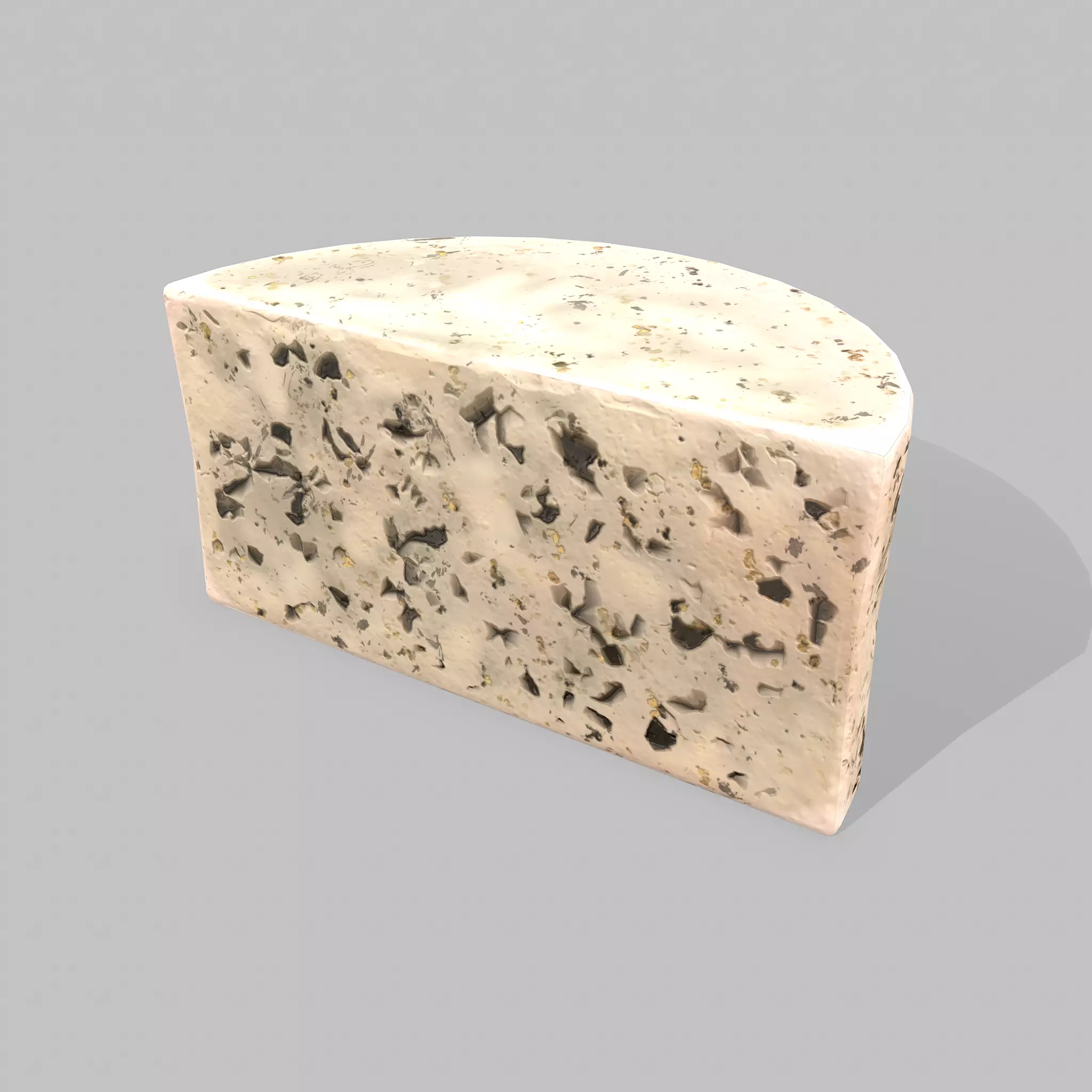 Roquefort Cheese Free low-poly 3D model_0