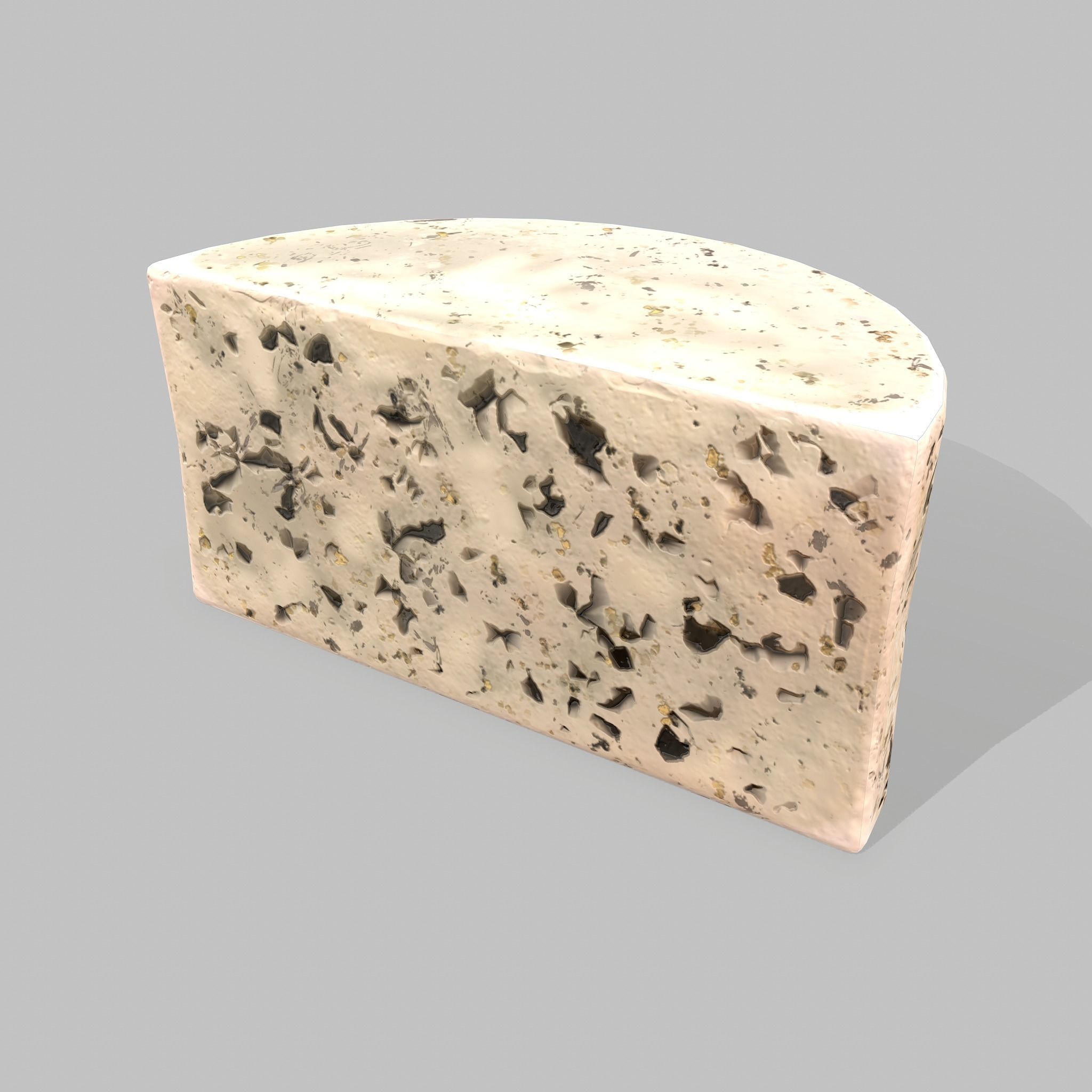 Roquefort Cheese Free low-poly 3D model_11