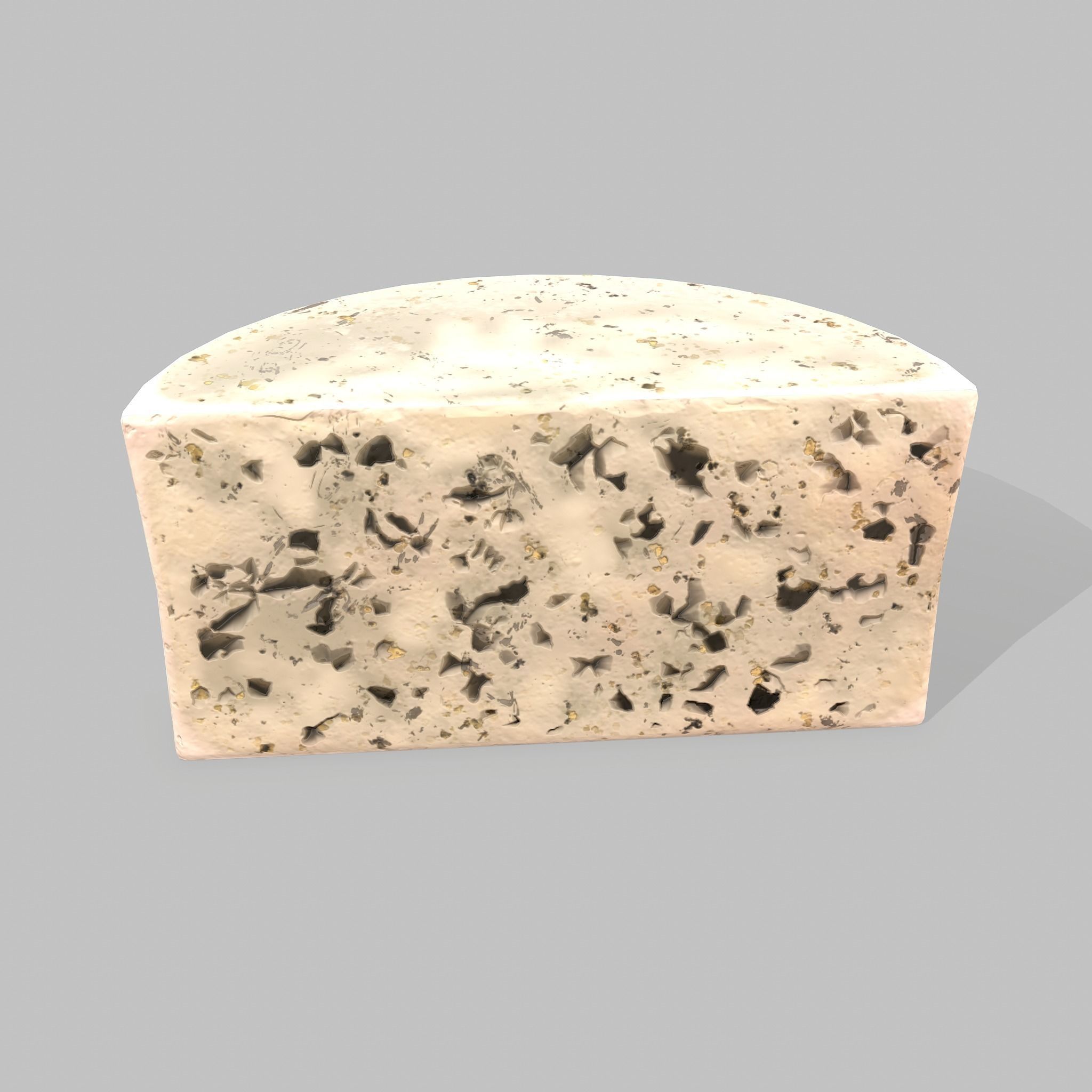 Roquefort Cheese Free low-poly 3D model_2