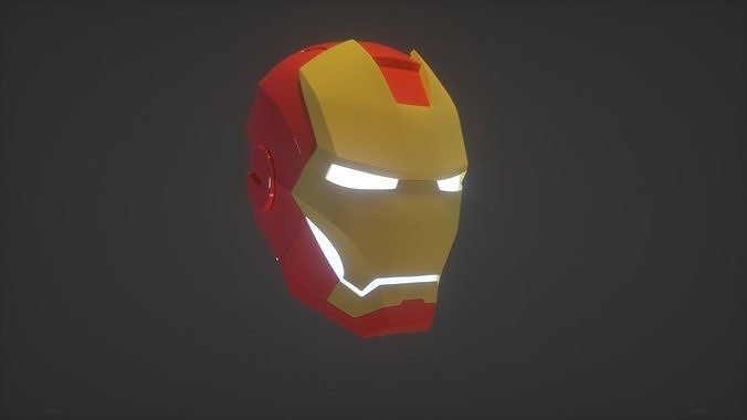 Iron Man Helmet Low-poly 3D model