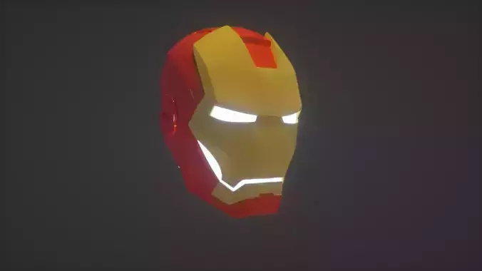 Iron Man Helmet Low-poly 3D model