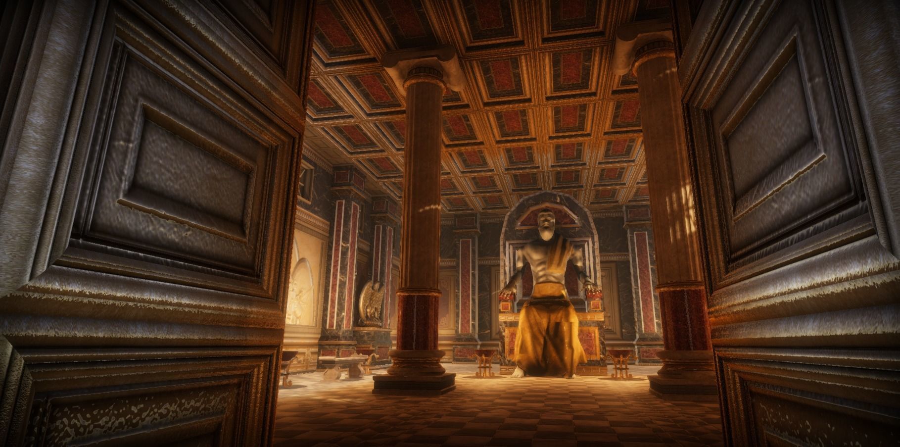 Roman Temple Low-poly 3D model_7