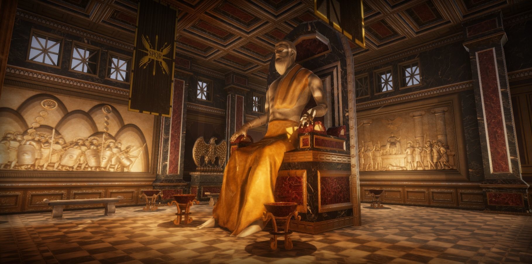 Roman Temple Low-poly 3D model_8