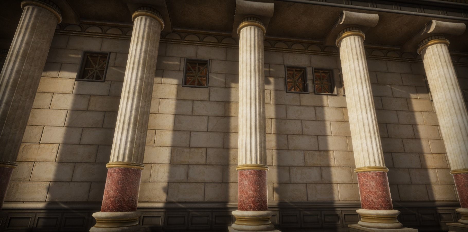 Roman Temple Low-poly 3D model_4