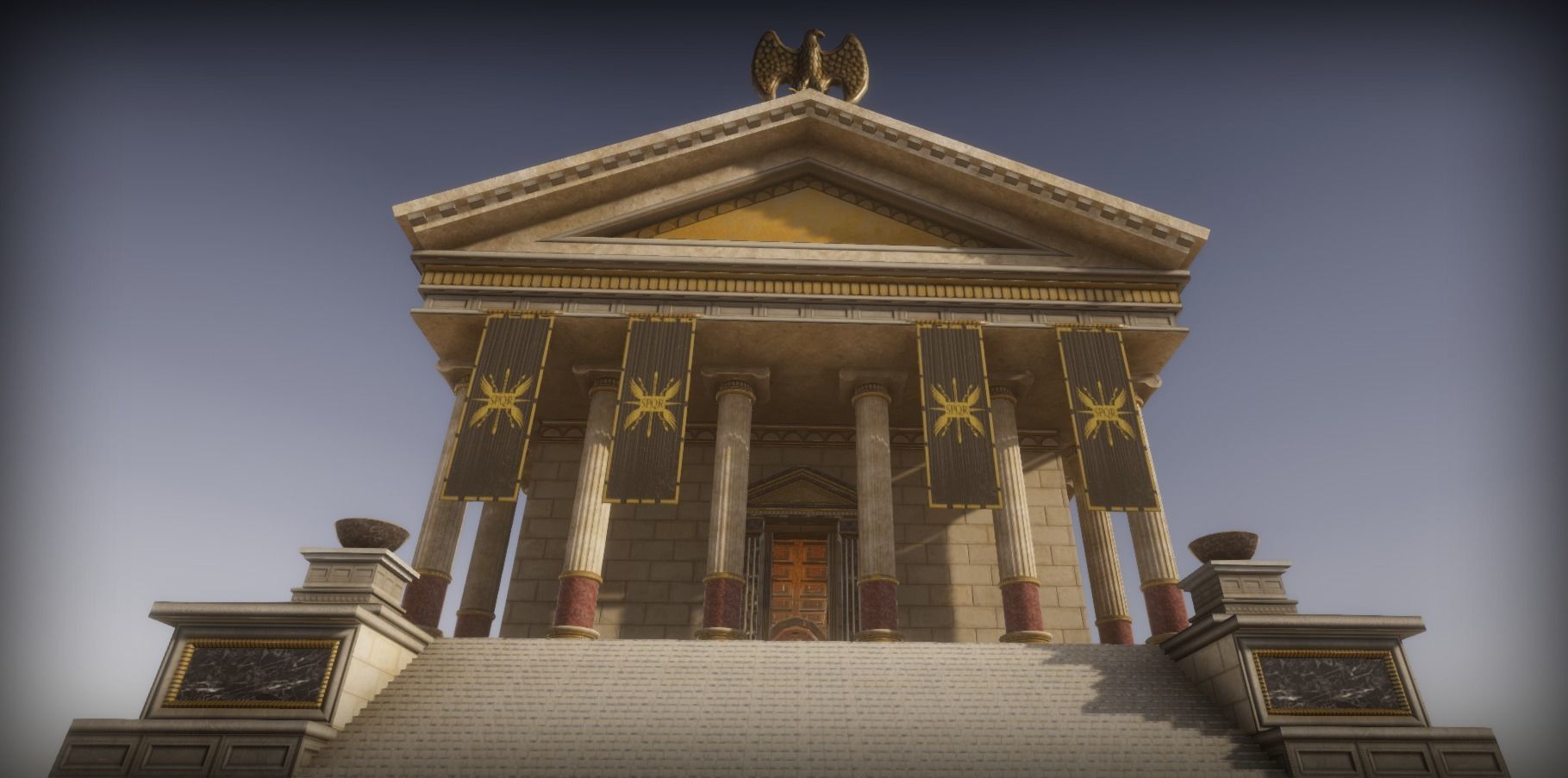 Roman Temple Low-poly 3D model_2