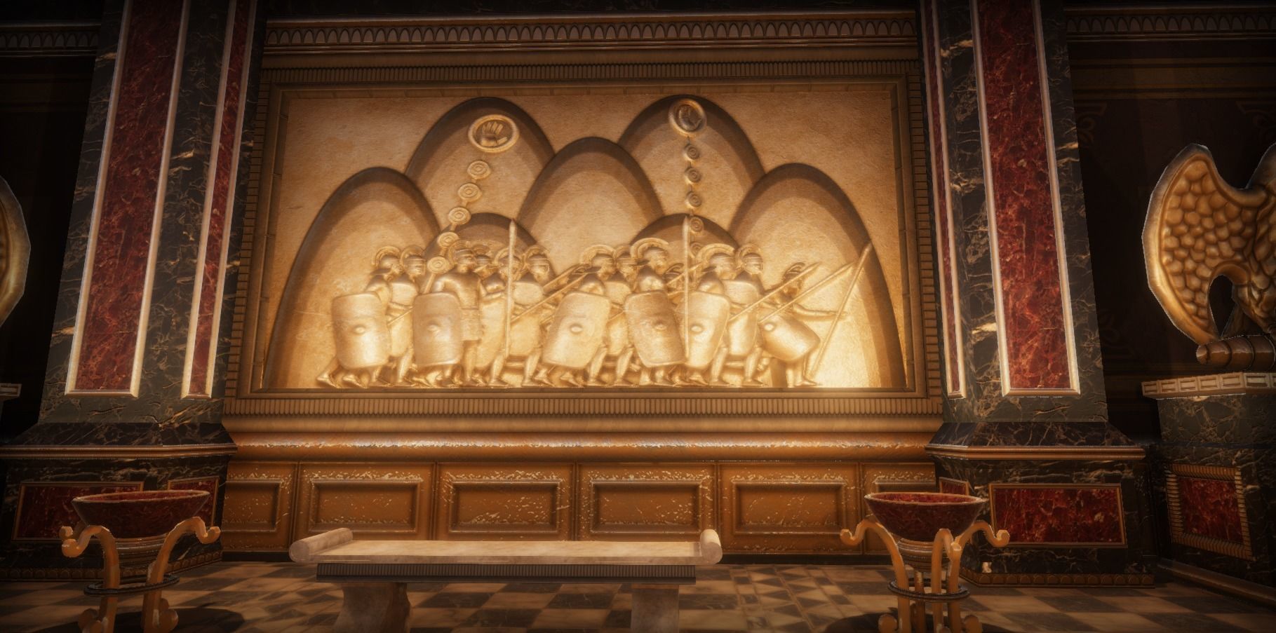 Roman Temple Low-poly 3D model_11