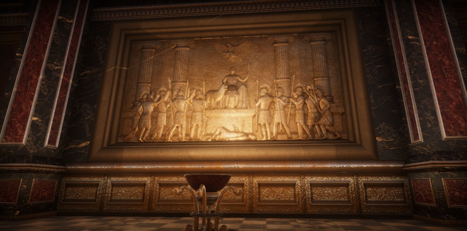 Roman Temple Low-poly 3D model_10