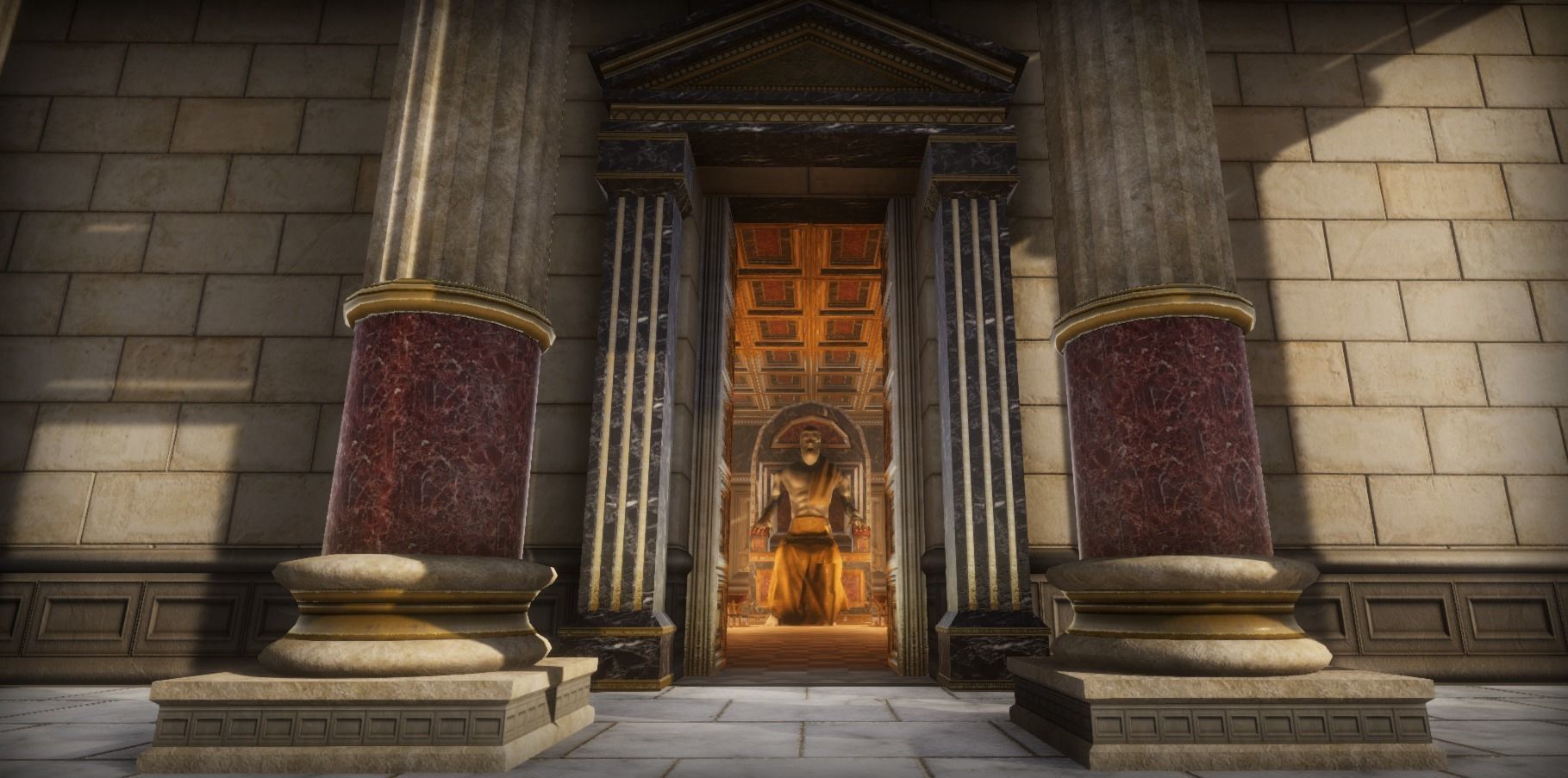 Roman Temple Low-poly 3D model_6