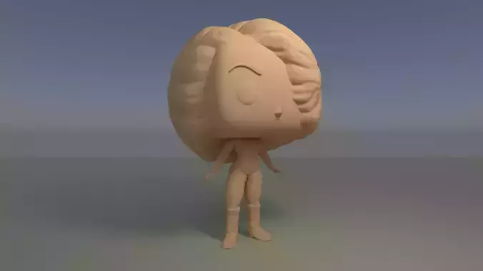 Custom Pop Girl Hair DIY Figure 3D Print Model 3D print model