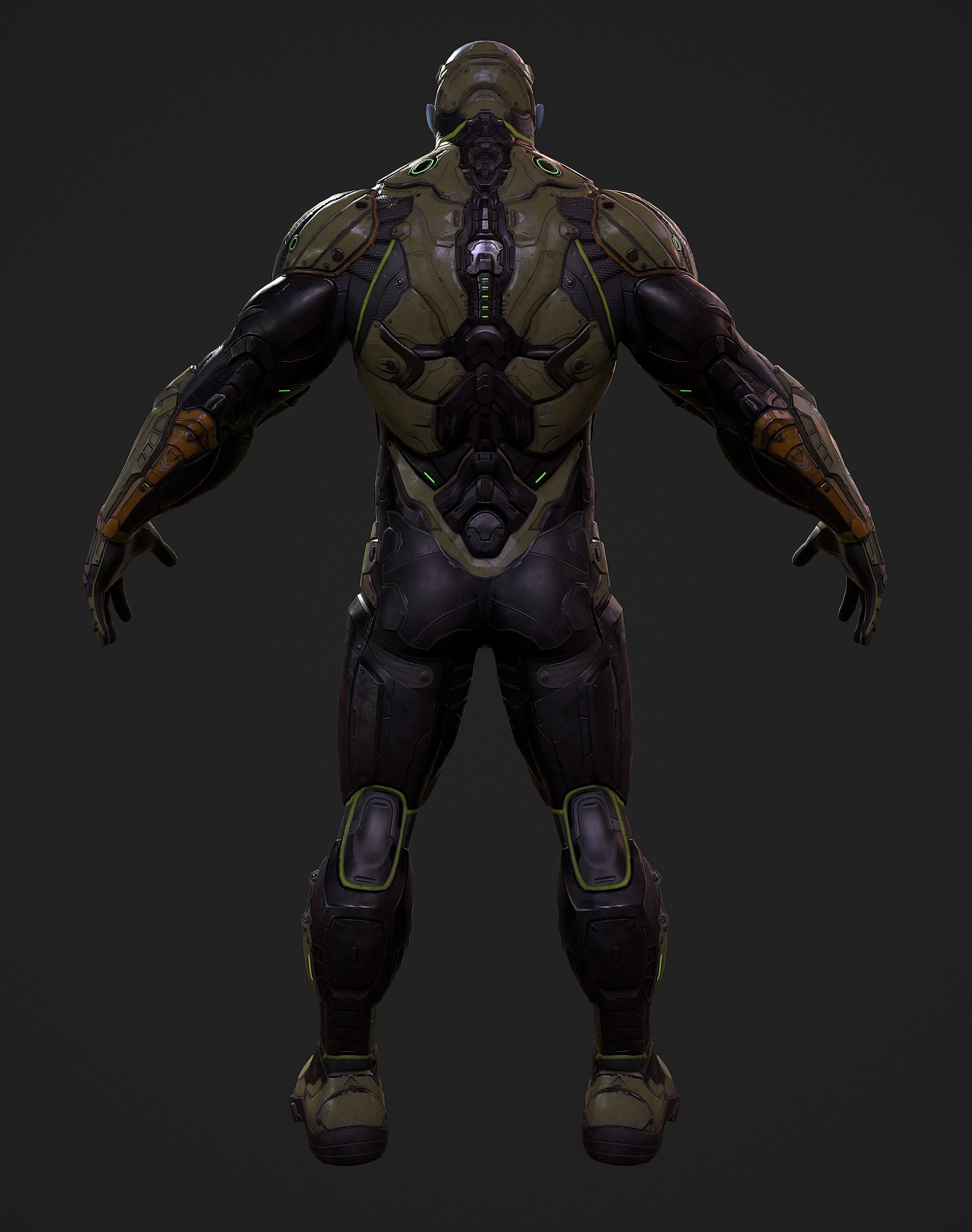 Sci-fi Character  Low-poly 3D model_6