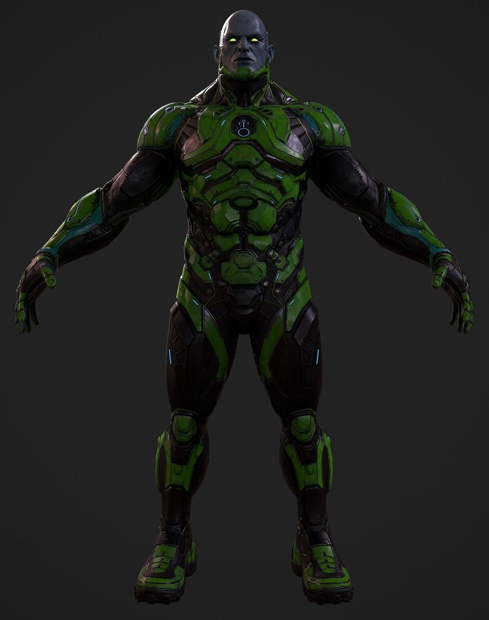 Sci-fi Character  Low-poly 3D model_8