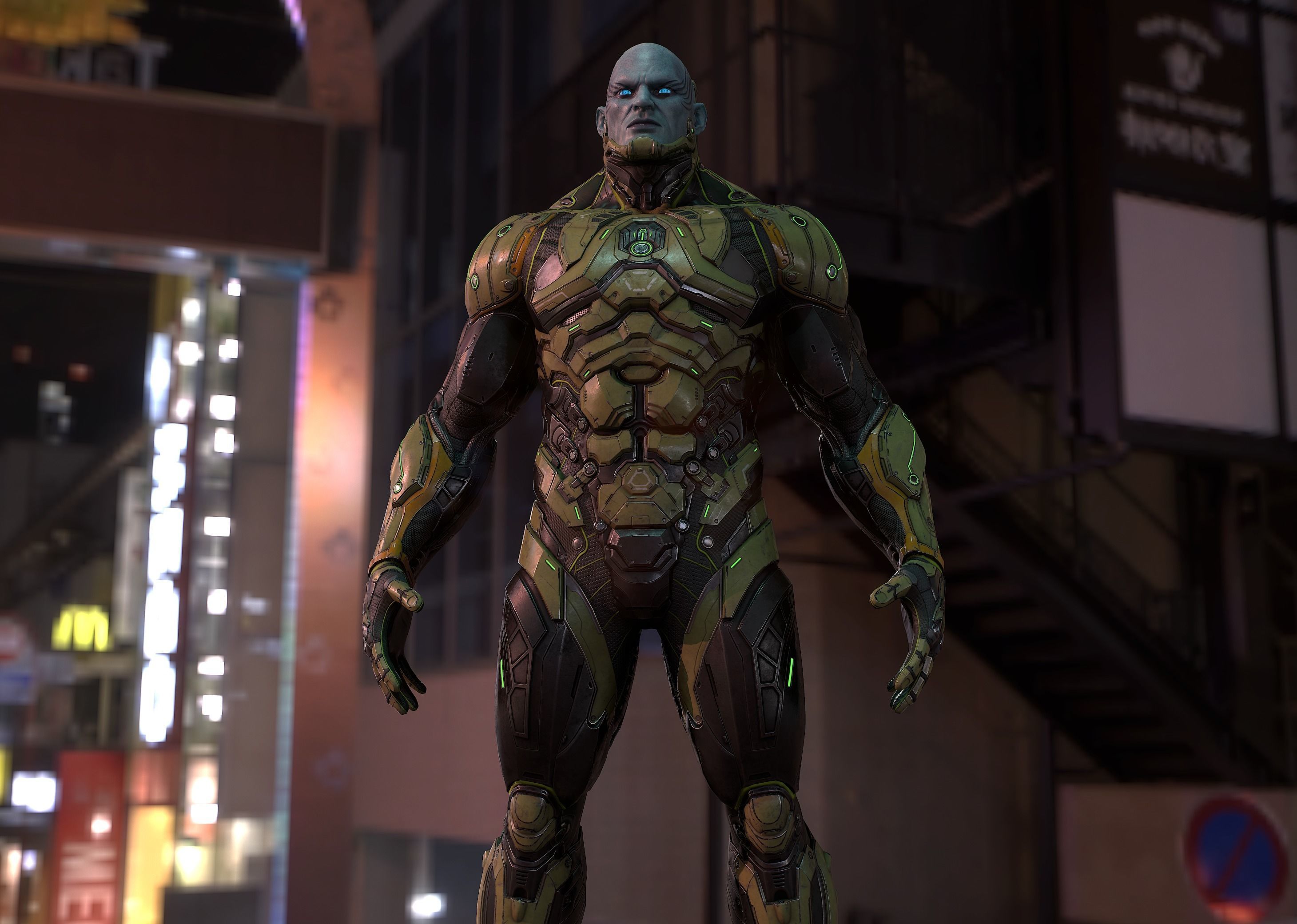 Sci-fi Character  Low-poly 3D model_2