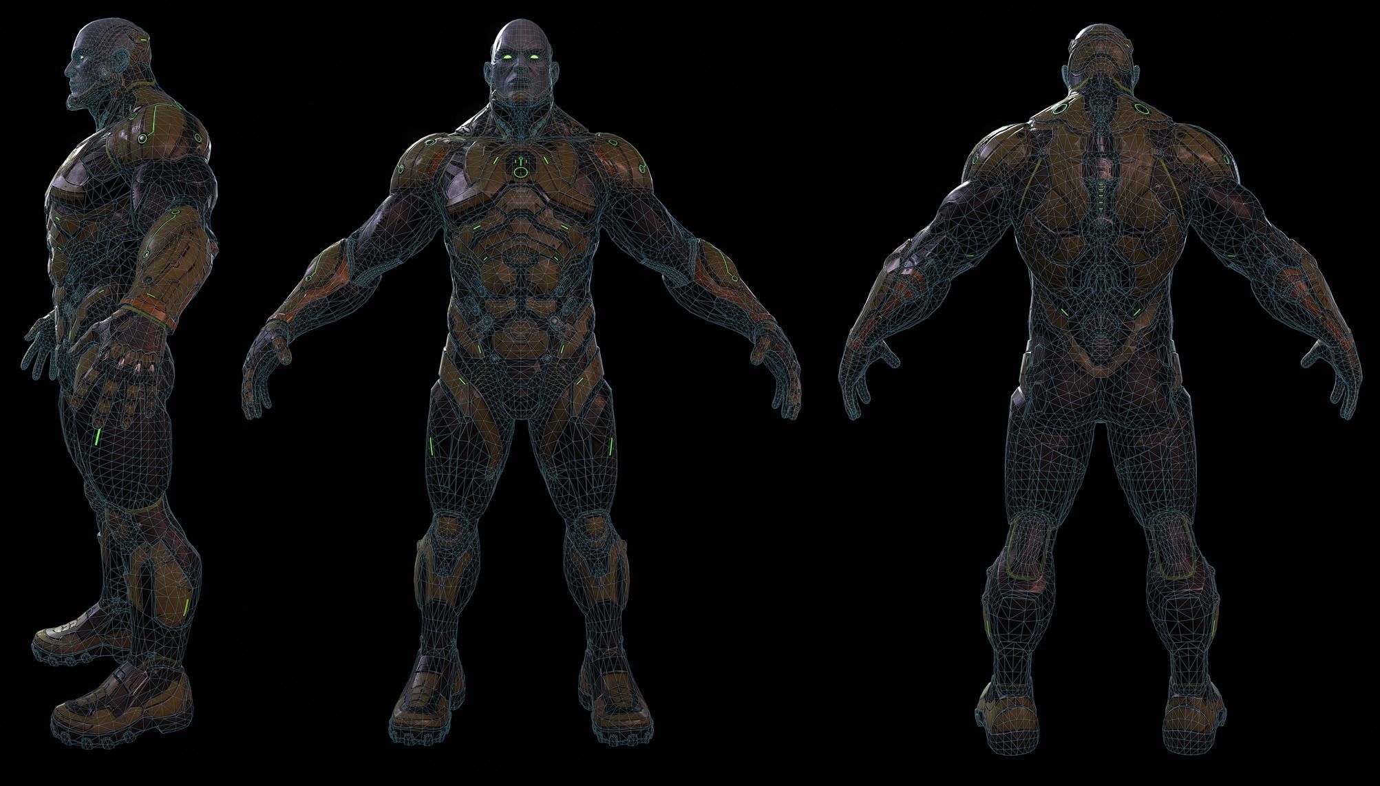 Sci-fi Character  Low-poly 3D model_9