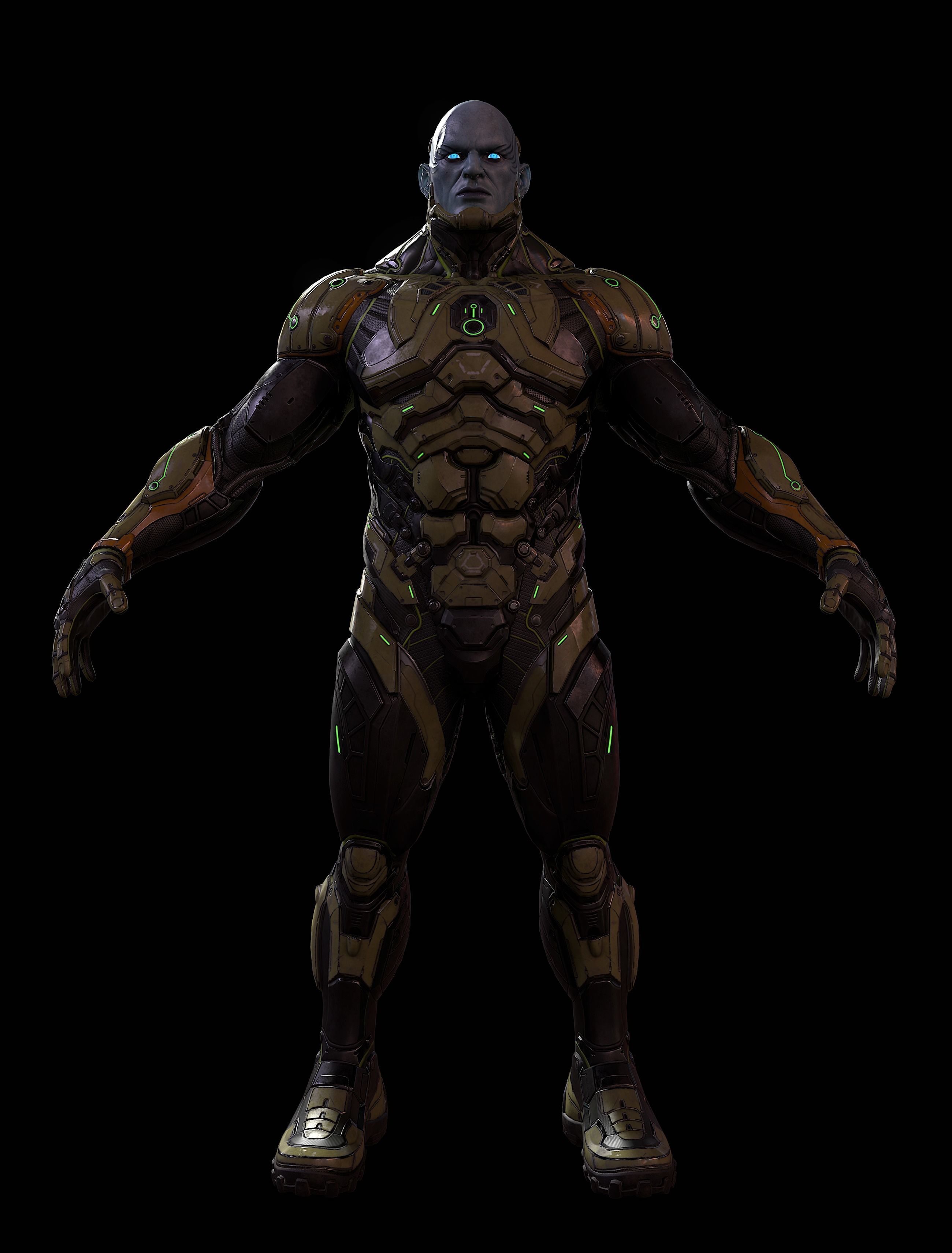 Sci-fi Character  Low-poly 3D model_3