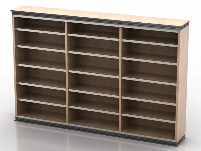 Bookcase with shelves Free 3D model