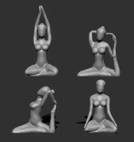 Yoga for decoration 3d model for print