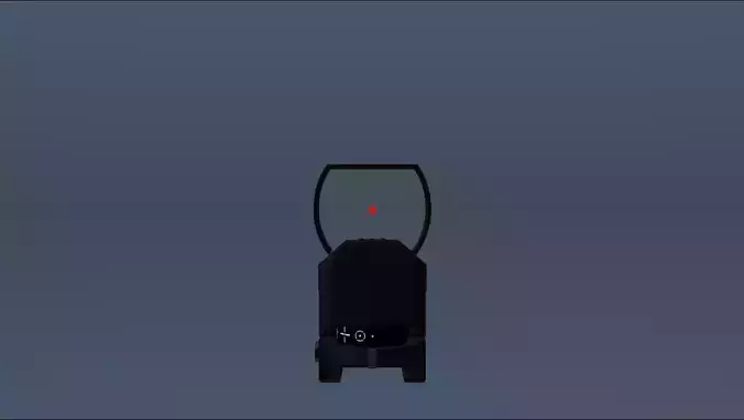 Red Dot laser sight programed for blender game for BGE or UPBGE