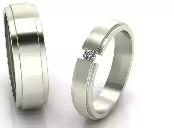 Wedding rings with diamond