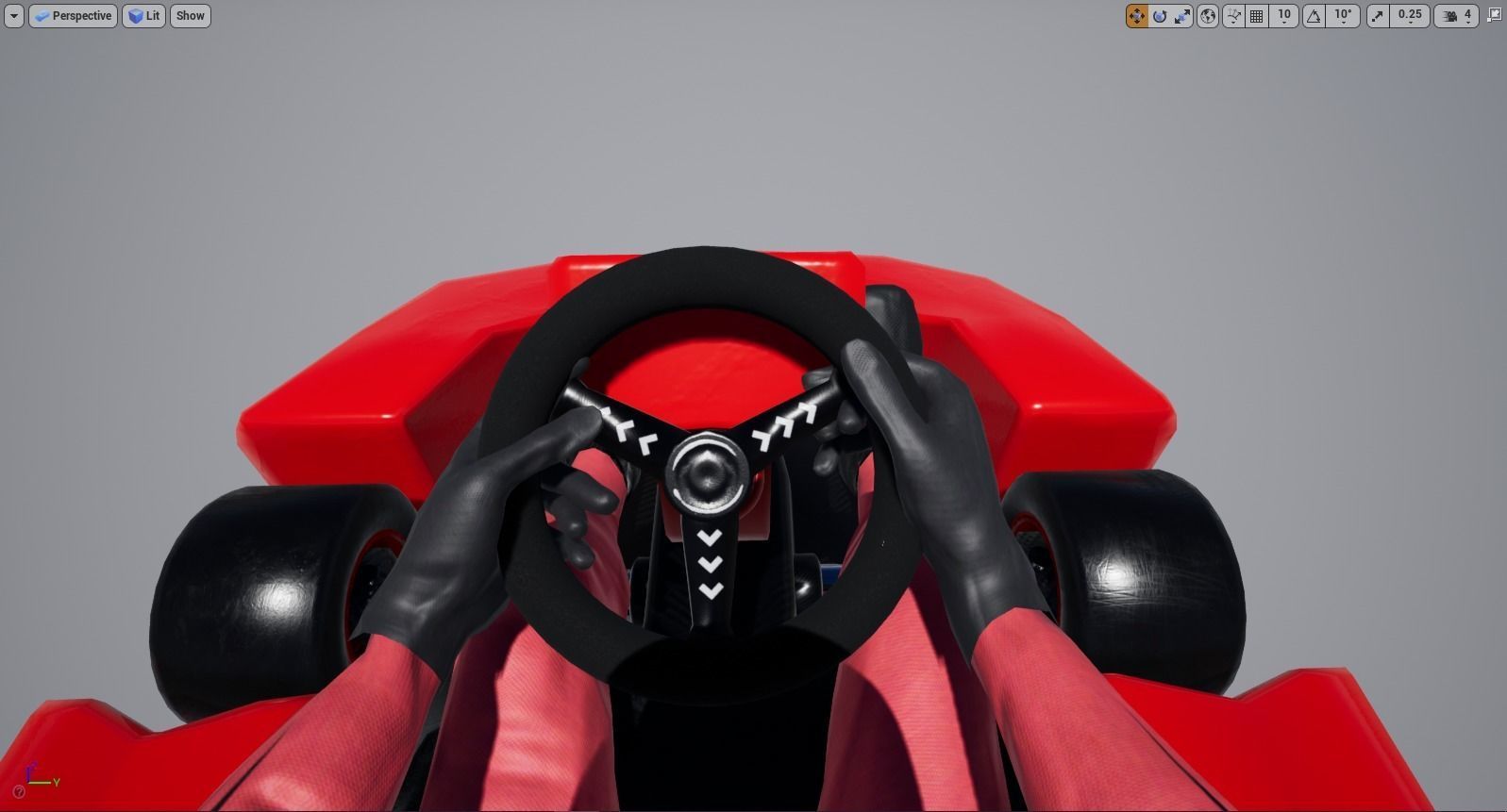 Kart Model pair of racing cars Low-poly 3D model_9