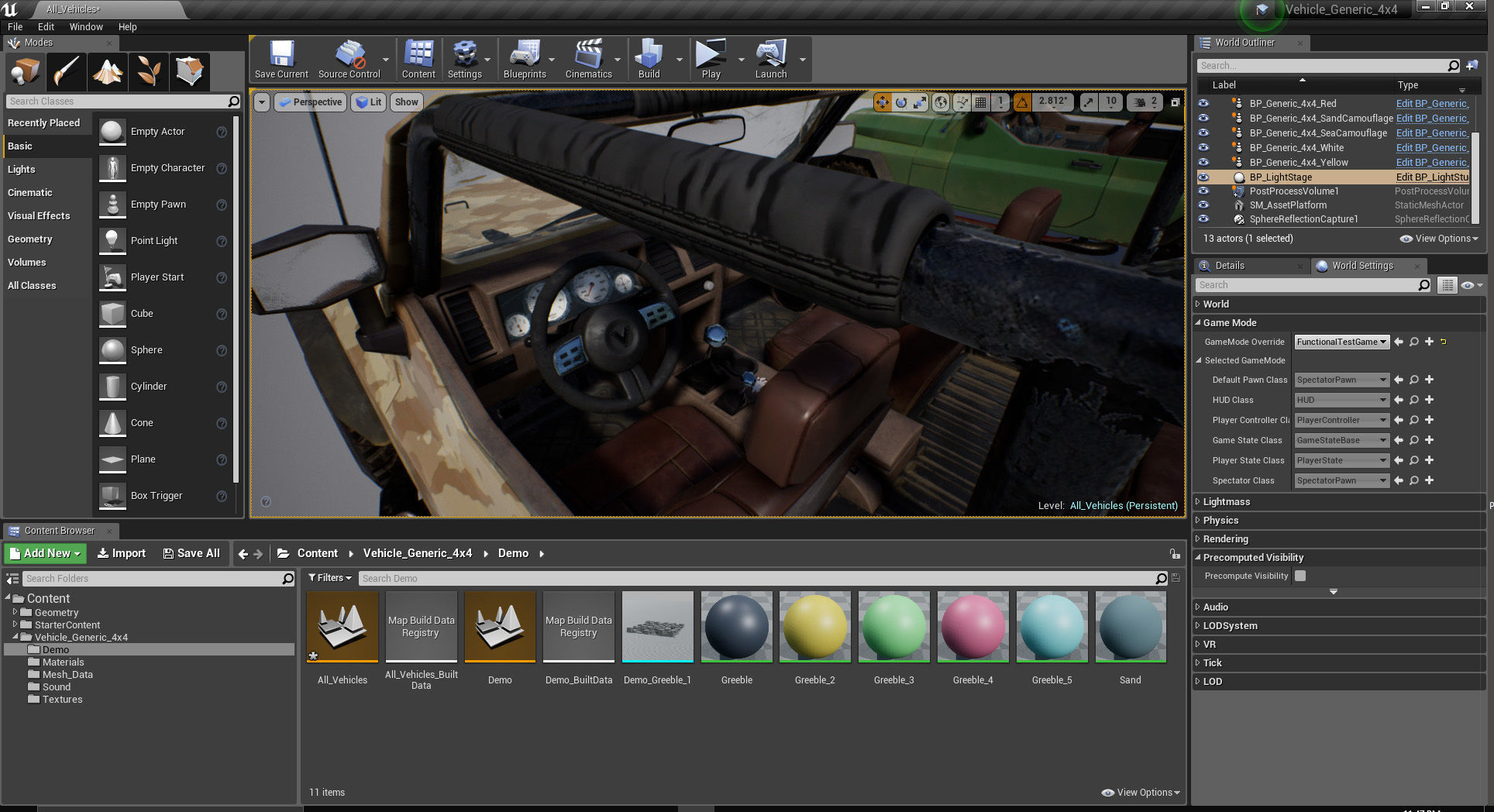 UE4 Suv 4x4 Offroad Vehicle Low-poly 3D model_18