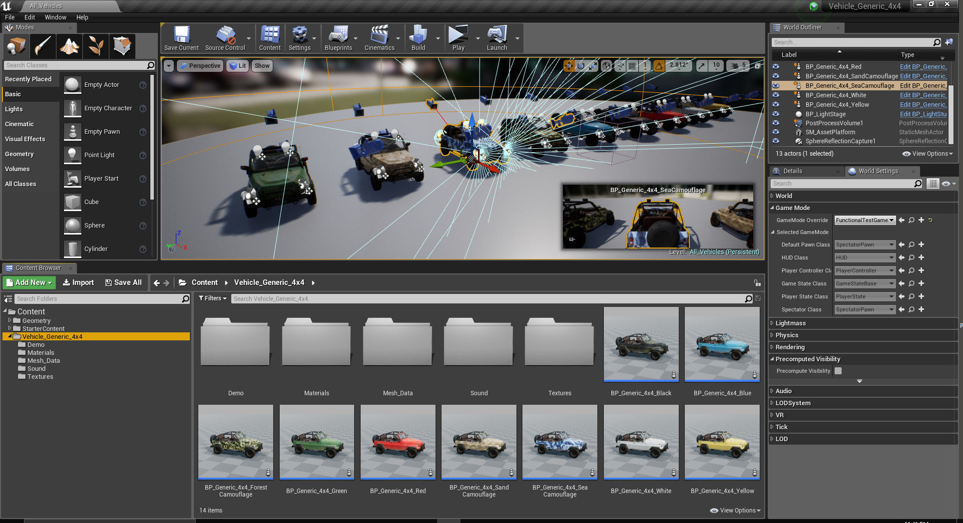 UE4 Suv 4x4 Offroad Vehicle Low-poly 3D model_4
