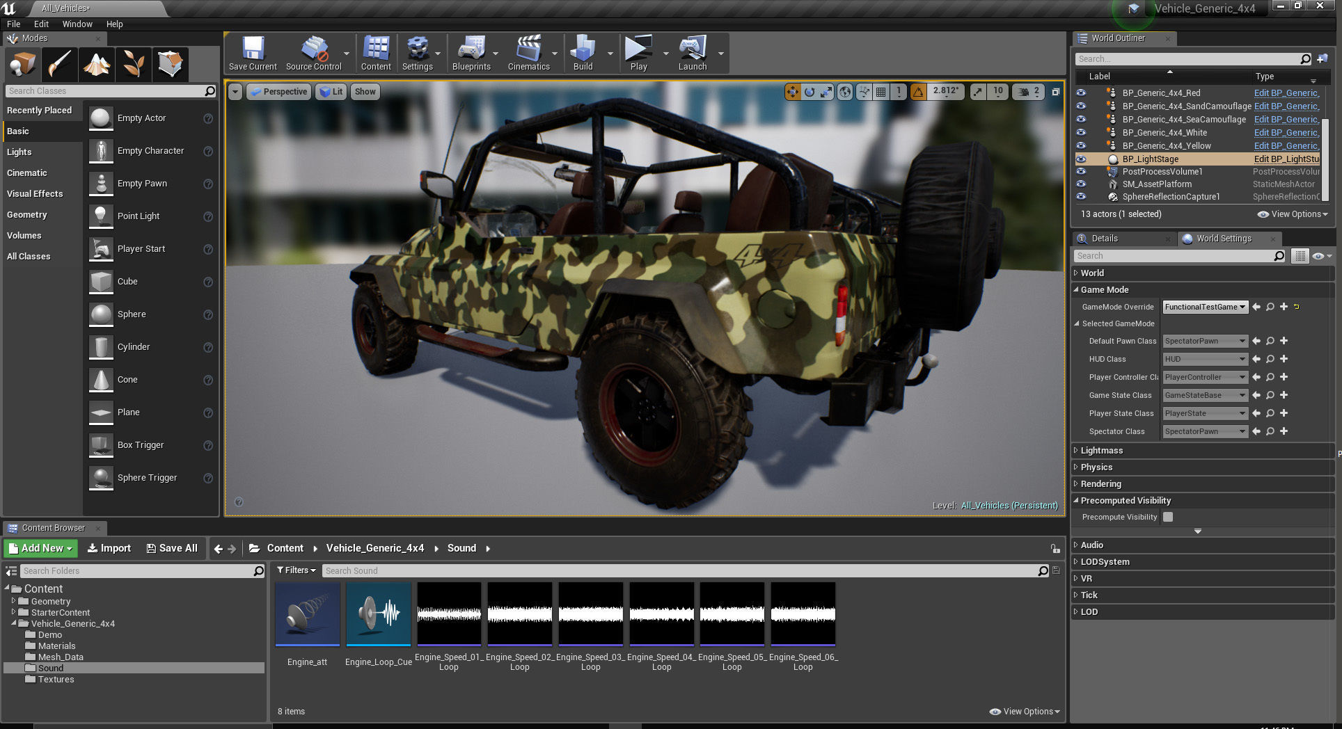 UE4 Suv 4x4 Offroad Vehicle Low-poly 3D model_11