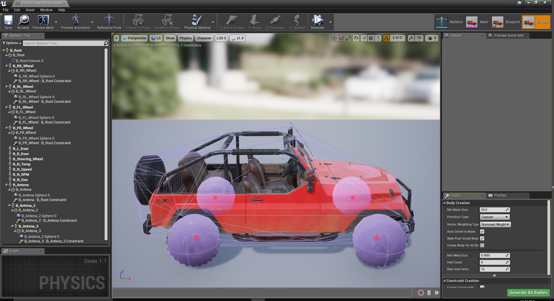 UE4 Suv 4x4 Offroad Vehicle Low-poly 3D model_5