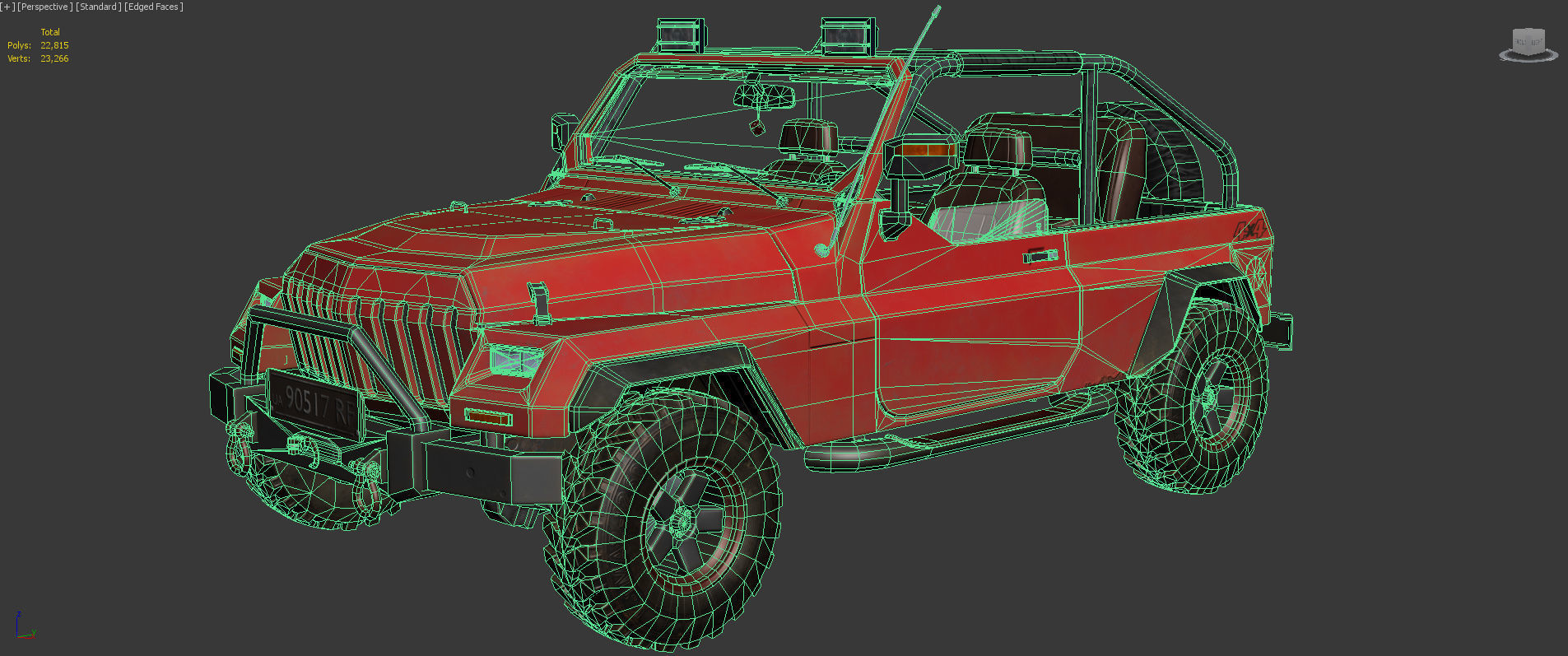 UE4 Suv 4x4 Offroad Vehicle Low-poly 3D model_23