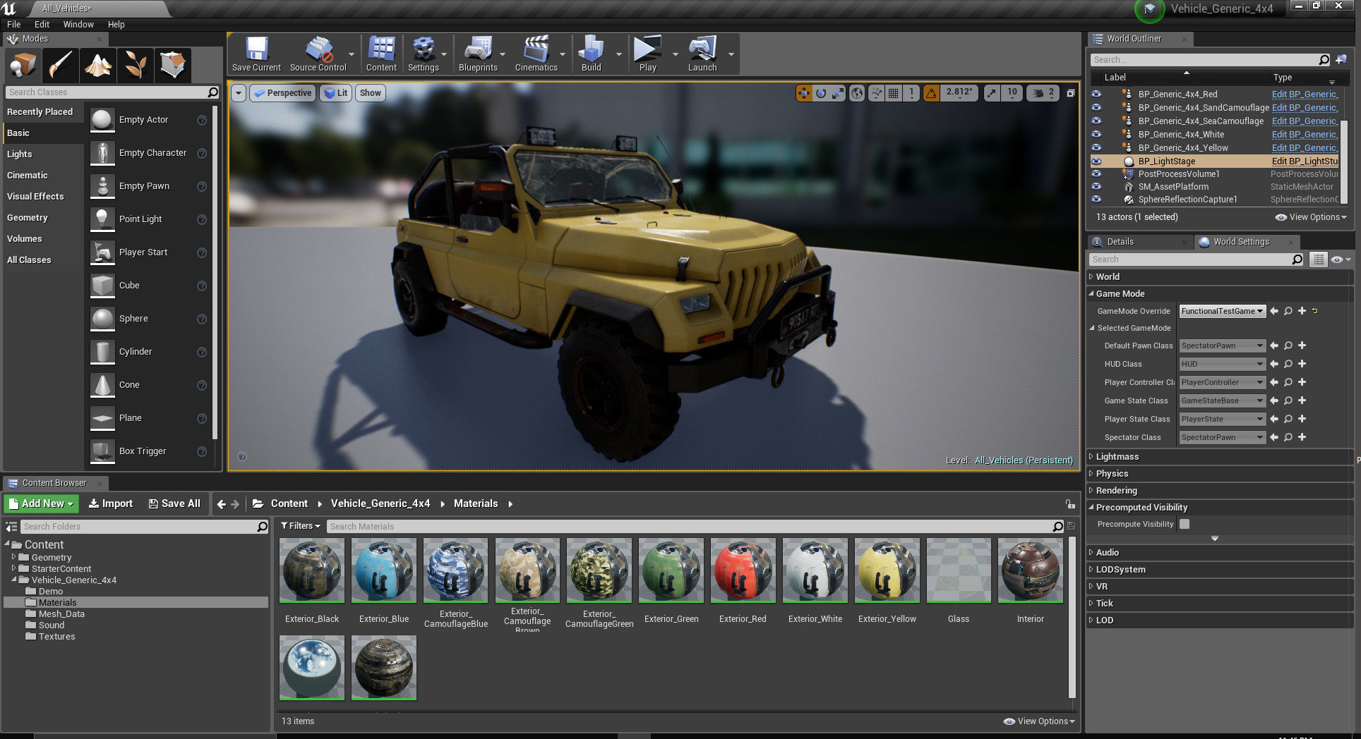 UE4 Suv 4x4 Offroad Vehicle Low-poly 3D model_15