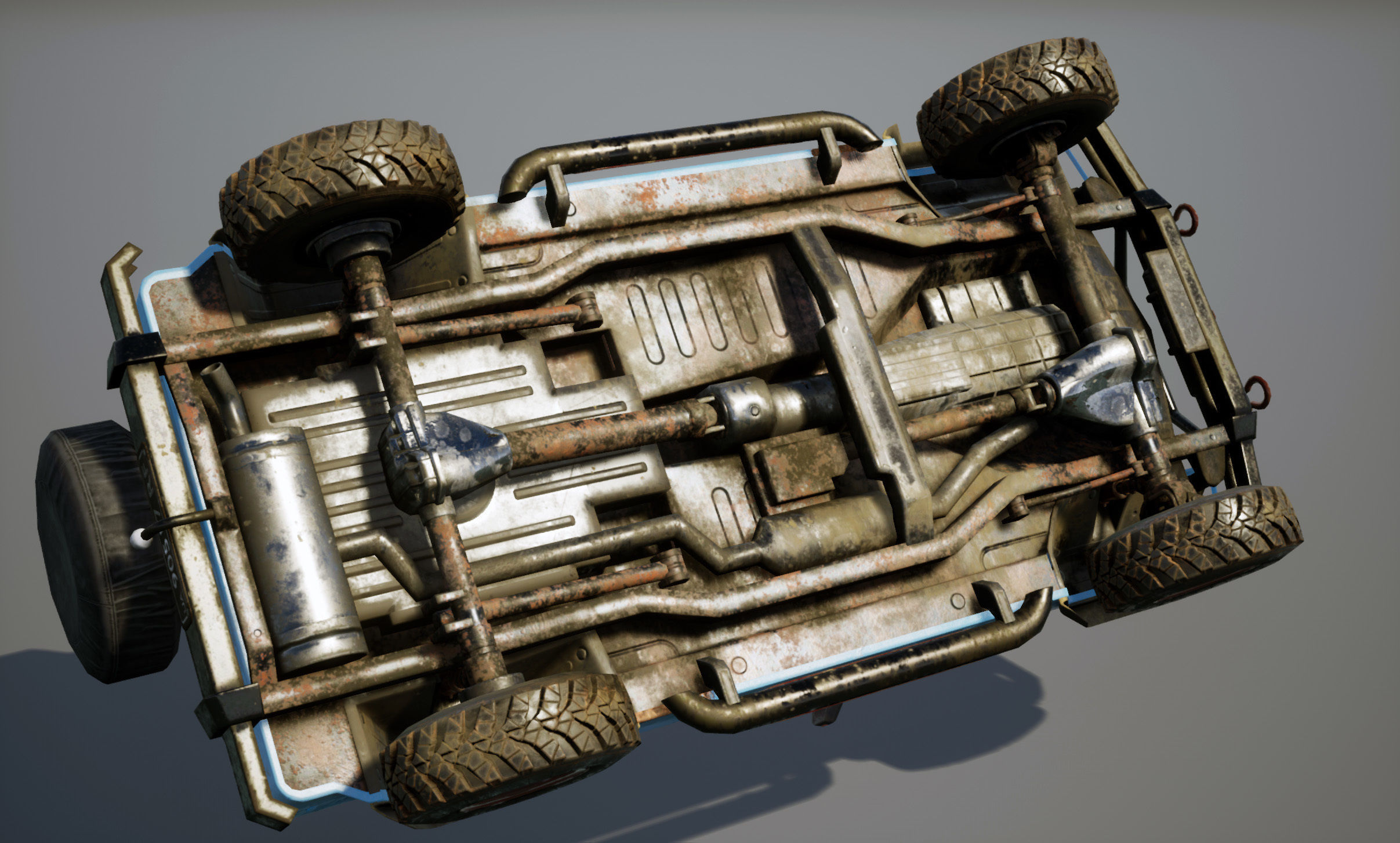 UE4 Suv 4x4 Offroad Vehicle Low-poly 3D model_12