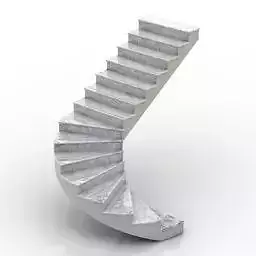 Stairs 3d spiral staircase