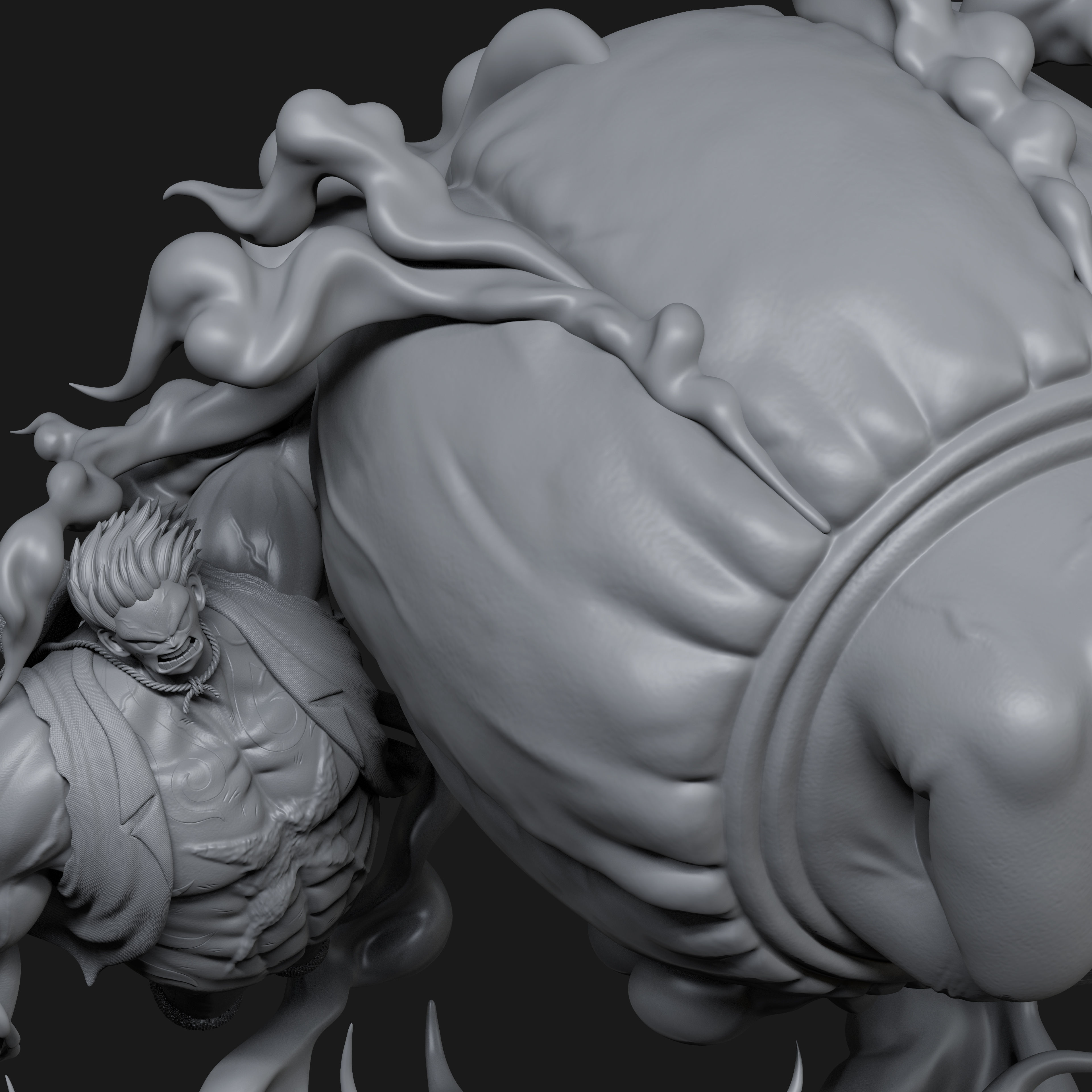 One Piece - Luffy Gear 4 3D print model_5