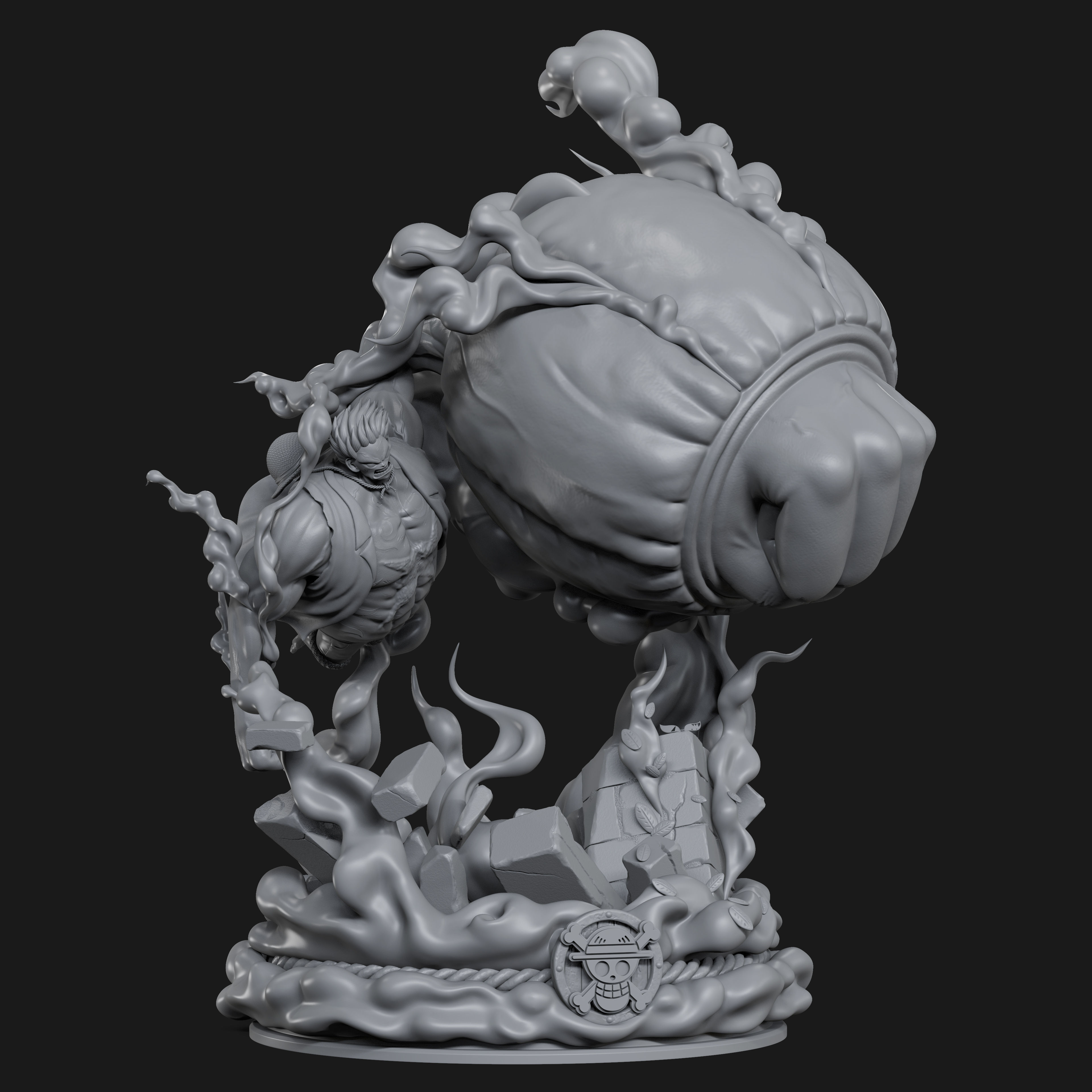 One Piece - Luffy Gear 4 3D print model_6