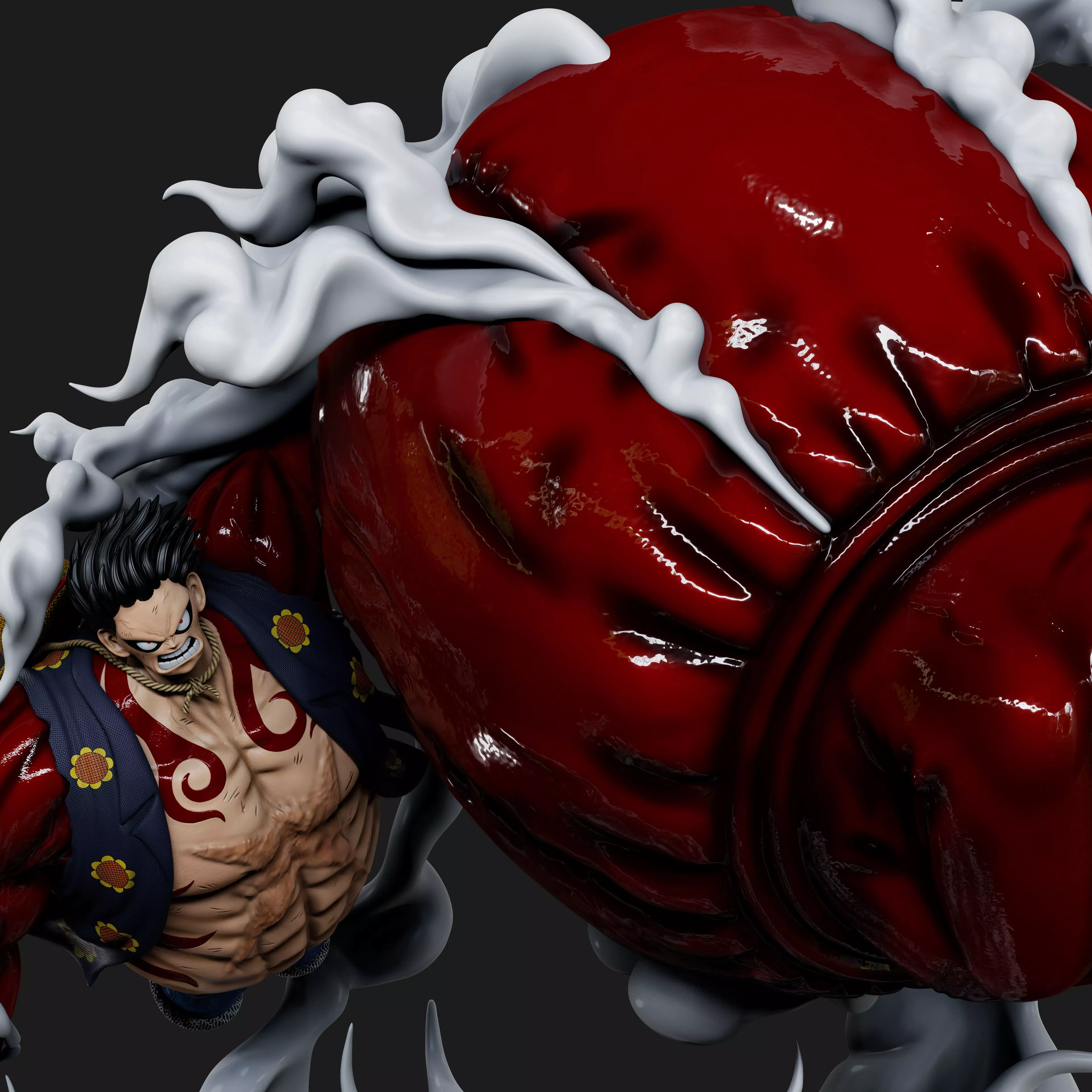 One Piece - Luffy Gear 4 3D print model_0
